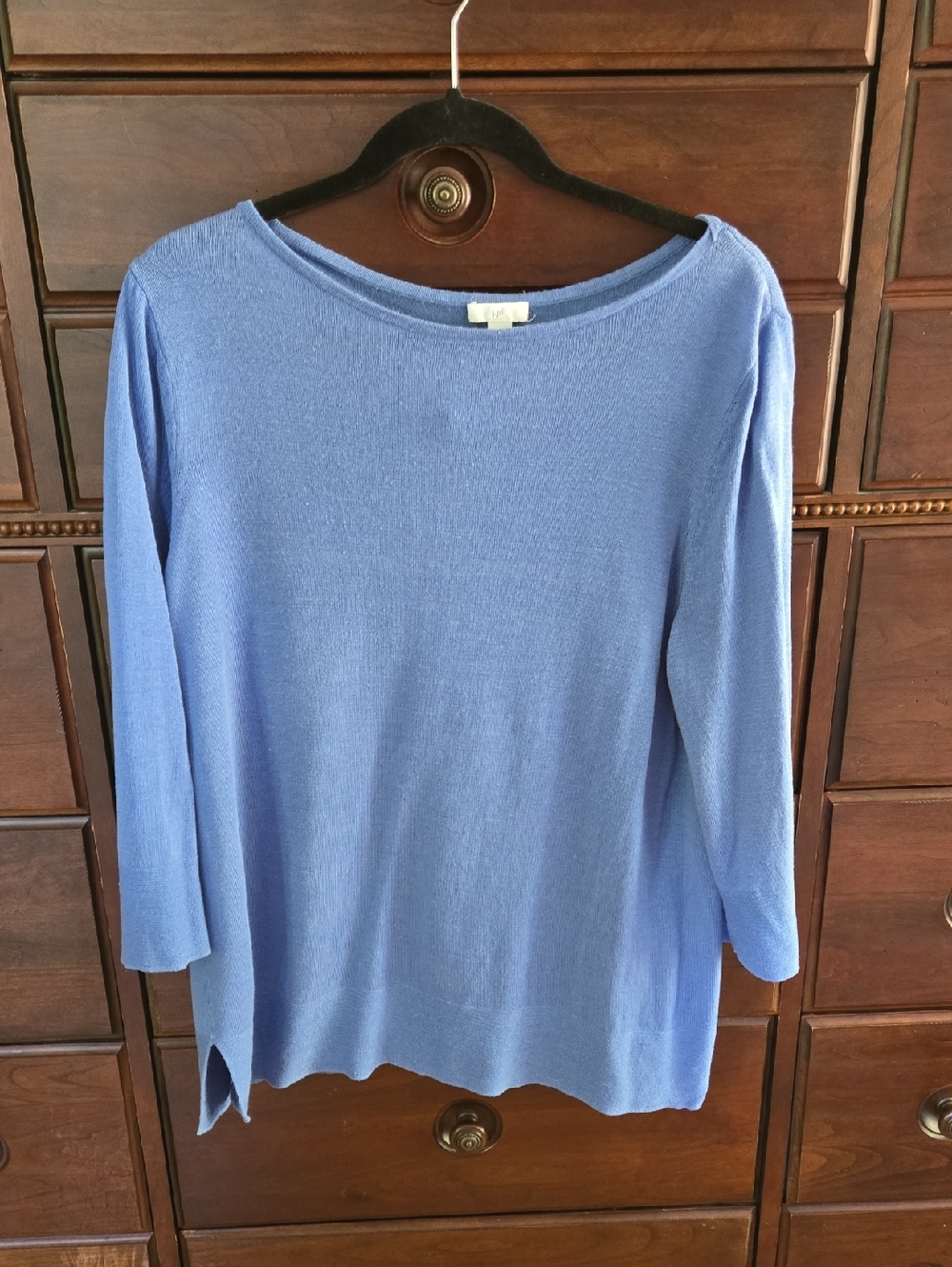 J. Jill Linen and Cotton Lightweight Sweater Size L Blue